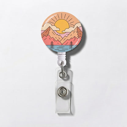 Sunset Mountain Boho Badge Reel