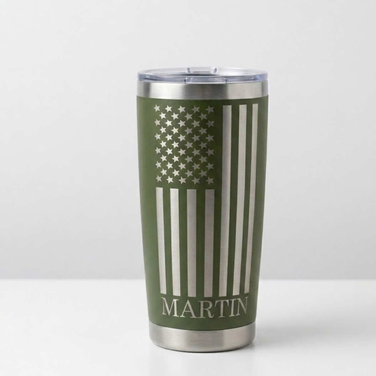Classic American Flag Personalized Engraved Tumbler