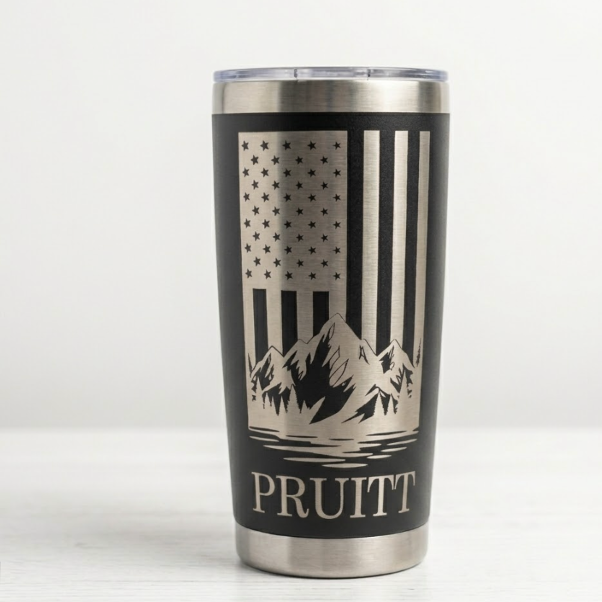 Mountain Flag Personalized Engraved Tumbler