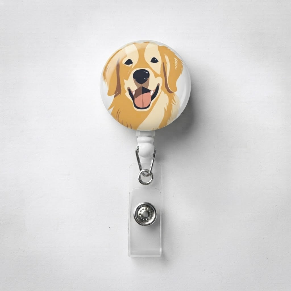 Golden Retriever Badge Reel